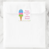 Sprinklen Eiscreme Personalisierte Aufkleber (Tasche)