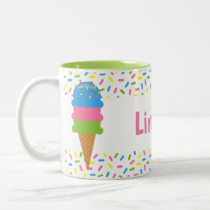 Sprinklen Eiskremsknom personalisierte Mug Zweifarbige Tasse