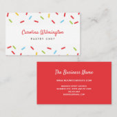 Sprinklen Farbenfrohe Bäckerei Desserts Catering K Visitenkarte (Vorne/Hinten)