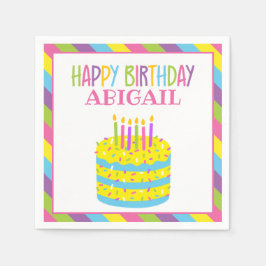 Sprinklen Geburtstagskuchen Personalisiert Napkins Serviette