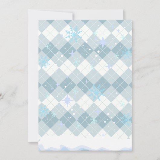 Sprinklen Hot Cocoa Winter Snowflakes Babydusche Einladung (Rückseite)