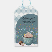 Sprinklen Hot Cocoa Winter Snowflakes Babydusche Geschenkanhänger (Vorderseite)