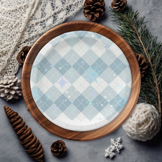 Sprinklen Hot Cocoa Winter Snowflakes Babydusche Pappteller