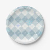 Sprinklen Hot Cocoa Winter Snowflakes Babydusche Pappteller (Vorderseite)