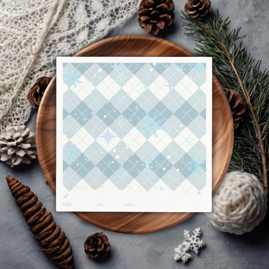 Sprinklen Hot Cocoa Winter Snowflakes Babydusche Serviette