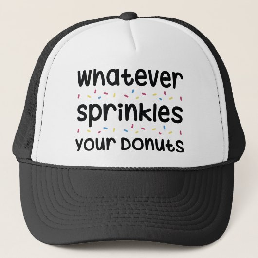 Sprinklen Ihre Donuts Truckerkappe (Vorderseite)