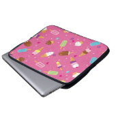 Sprinklen, Kuchen, Eis und Popsikel scat Laptopschutzhülle (Vorne Knopf)