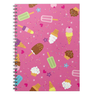 Sprinklen, Kuchen, Eis und Popsikel scat Notizblock
