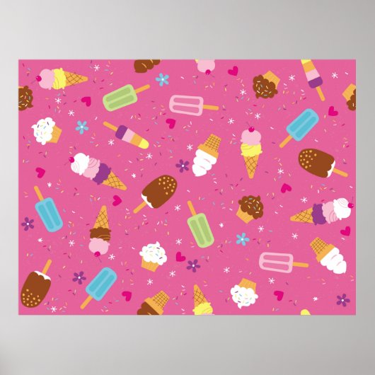 Sprinklen, Kuchen, Eis und Popsikel scat Poster (Vorne)