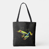 Sprinklen Mit Augen, gemalter Baumfrosch Tasche (Rückseite)