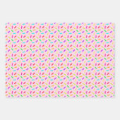 Sprinklen Muster farbenfroh, benutzerdefiniert ros Geschenkpapier Set (Vorderseite)