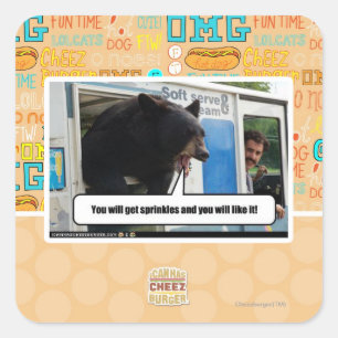 Sprinklen Quadratischer Aufkleber