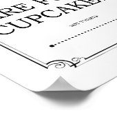 Sprinklen sind für Cupcakes Funny Bathroom Zeichen Poster (Ecke)