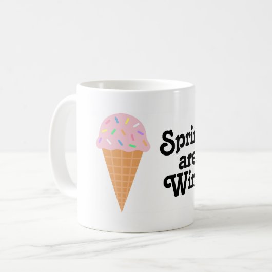 Sprinklen sind für Gewinner, Champ! Kaffeetasse (Vorderseite Links)