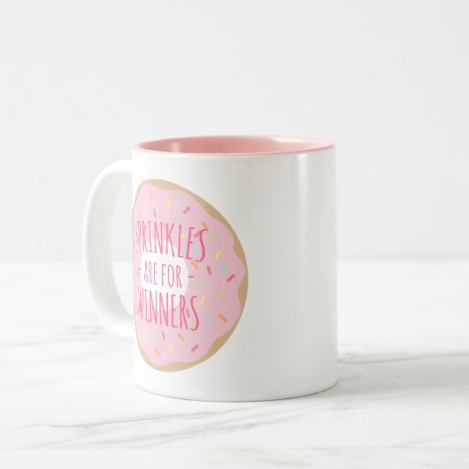 Sprinklen sind für Gewinner Funny Donut Tasse (Vorderseite Links)