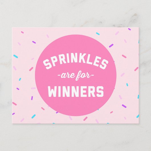 Sprinklen sind für Gewinner lustige Zitate Postkarte (Vorderseite)