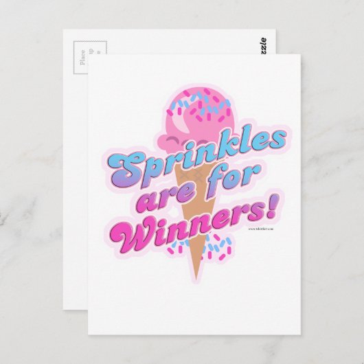 Sprinklen sind für Gewinner Postkarte (Vorne/Hinten)