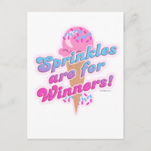 Sprinklen sind für Gewinner Postkarte