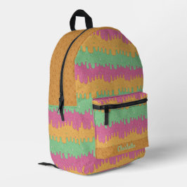 Sprinklen und Regenbogen Sherbet Eiscreme Bedruckter Rucksack