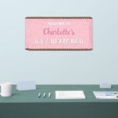 Sprinklen und rosa Eiscreme Banner (Messe)