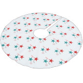 Sprinklen und Sterne Amerikanische Unabhängigkeits Polyester Weihnachtsbaumdecke (Schrägansicht)