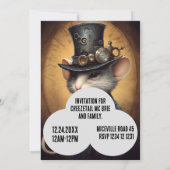 Sprinklepaws Steampunk Animal Individuelle Name Einladung (Rückseite)