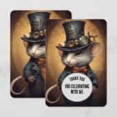 Sprinklepaws Vielen Dank Steampunk Tier Custom Dankeskarte (Vorne/Hinten)