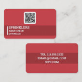 Sprinkler Bewässerung Custom QR Visitenkarte (Vorne/Hinten)