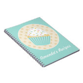 Sprinkler Cupcake Rezept Notebook Notizblock (Rechte Seite)
