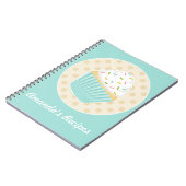 Sprinkler Cupcake Rezept Notebook Notizblock (Linke Seite)