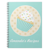 Sprinkler Cupcake Rezept Notebook Notizblock (Vorderseite)