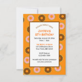 Sprinkler Donuts Jeder Anlass Orange Kleines Party Einladung (Vorderseite)