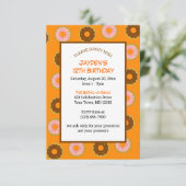 Sprinkler Donuts Jeder Anlass Orange Kleines Party Einladung (Stehend Vorderseite)