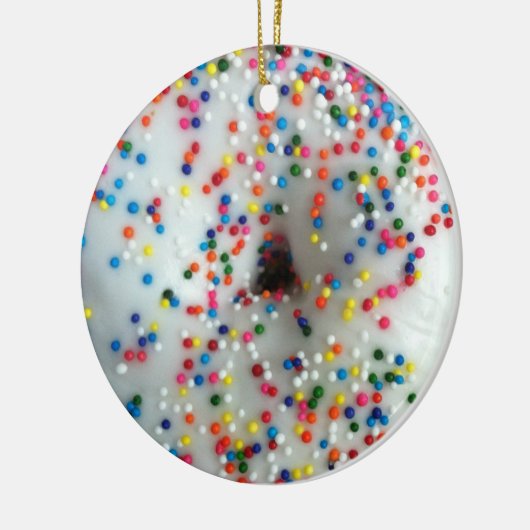 Sprinkler Doughnut Keramik Ornament (Links)