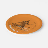 Sprinkler Fireman 70. Geburtstagsparty Papierplatt Pappteller (Schrägansicht)