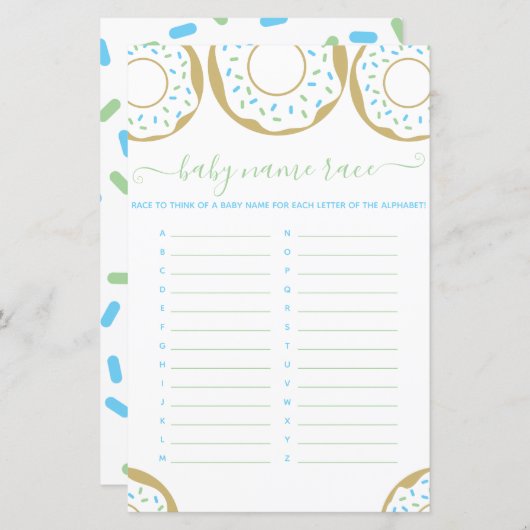 Sprinkler mit Liebe Baby Name Race Game (Vorne/Hinten)