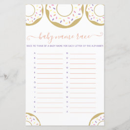 Sprinkler mit Liebe Baby Name Race Game