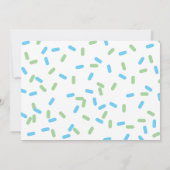 Sprinkler mit Liebe Baby Sprinkle Blue Green Einladung (Rückseite)