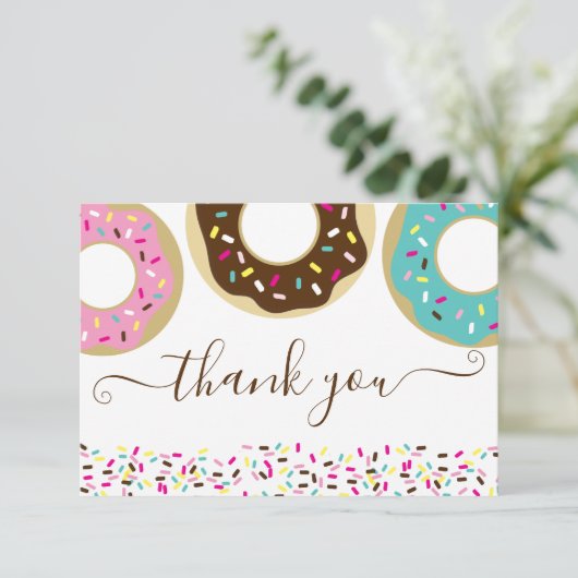 Sprinkler mit Liebe Baby Sprinkle Vielen Dank Dankeskarte (Stehend Vorderseite)