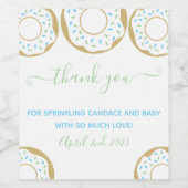 Sprinkler mit Liebe Baby Sprinkle Vielen Dank Weinetikett (Einzelnes Label)