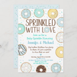 Sprinkler mit Liebe Blue Donut Baby Sprinkle Einladung