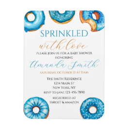 Sprinkler mit Liebe Donut Babydusche Einladung Magnet