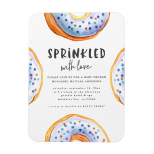 Sprinkler mit Liebe Donut Babydusche Magnet