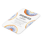 Sprinkler mit Liebe Donut Babydusche Magnet (Linke Seite)