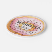 Sprinkler mit Liebe Donut Babydusche Pappteller (Schrägansicht)
