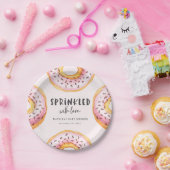 Sprinkler mit Liebe Donut Babydusche Pappteller (Party)