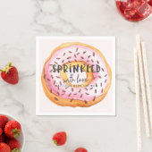 Sprinkler mit Liebe Donut Babydusche Serviette (Beispiel)