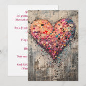 Sprinkler mit Liebe laden | Bright Joy Einladung (Vorne/Hinten)