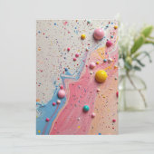 Sprinkler mit Liebe laden | Candy Confetti Einladung (Stehend Vorderseite)