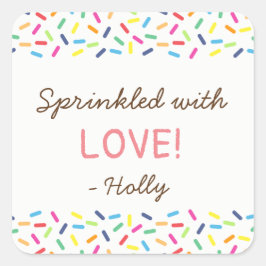 Sprinkler mit Liebe Tags Danke Stickers